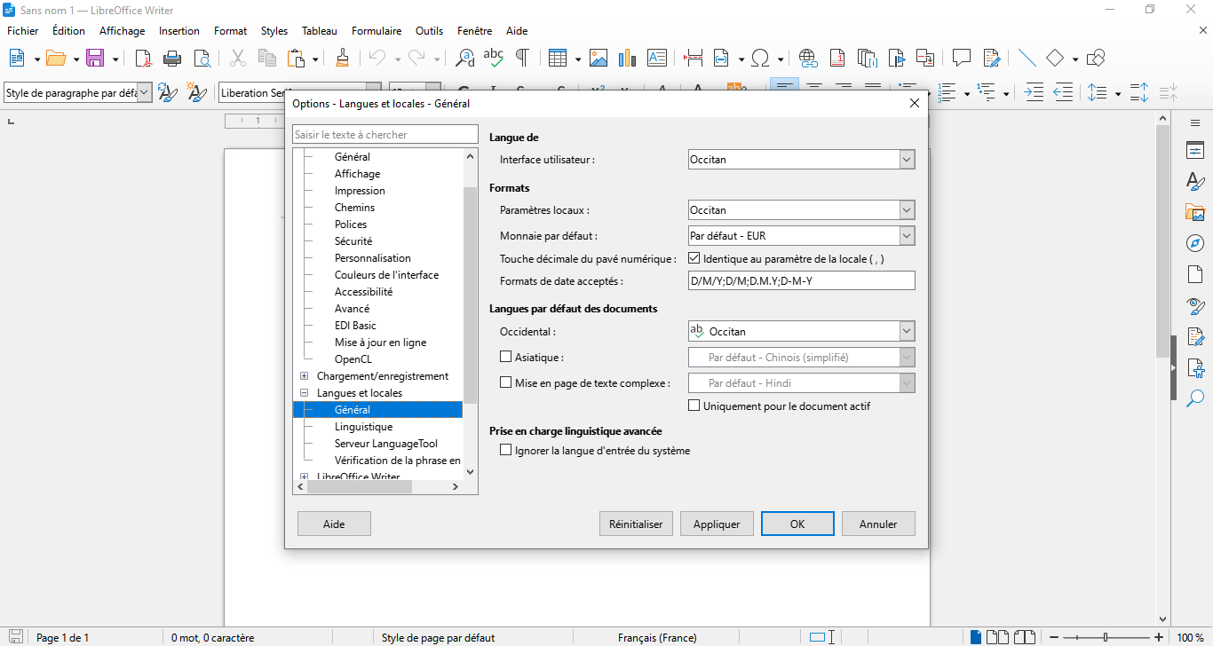 Captura d’ecran tutorial installar LibreOffice en occitan